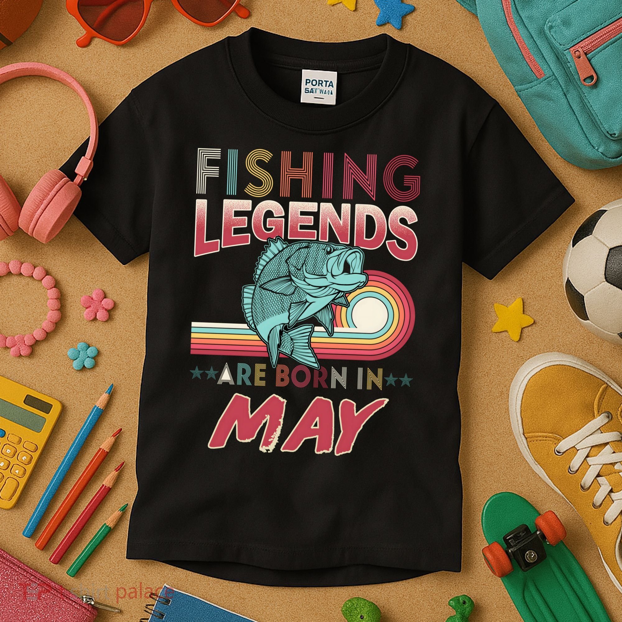 Fishing Legends Are Born In May Kids T-Shirt