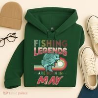 Fishing Legends Are Born In May Hoodie thumb 4