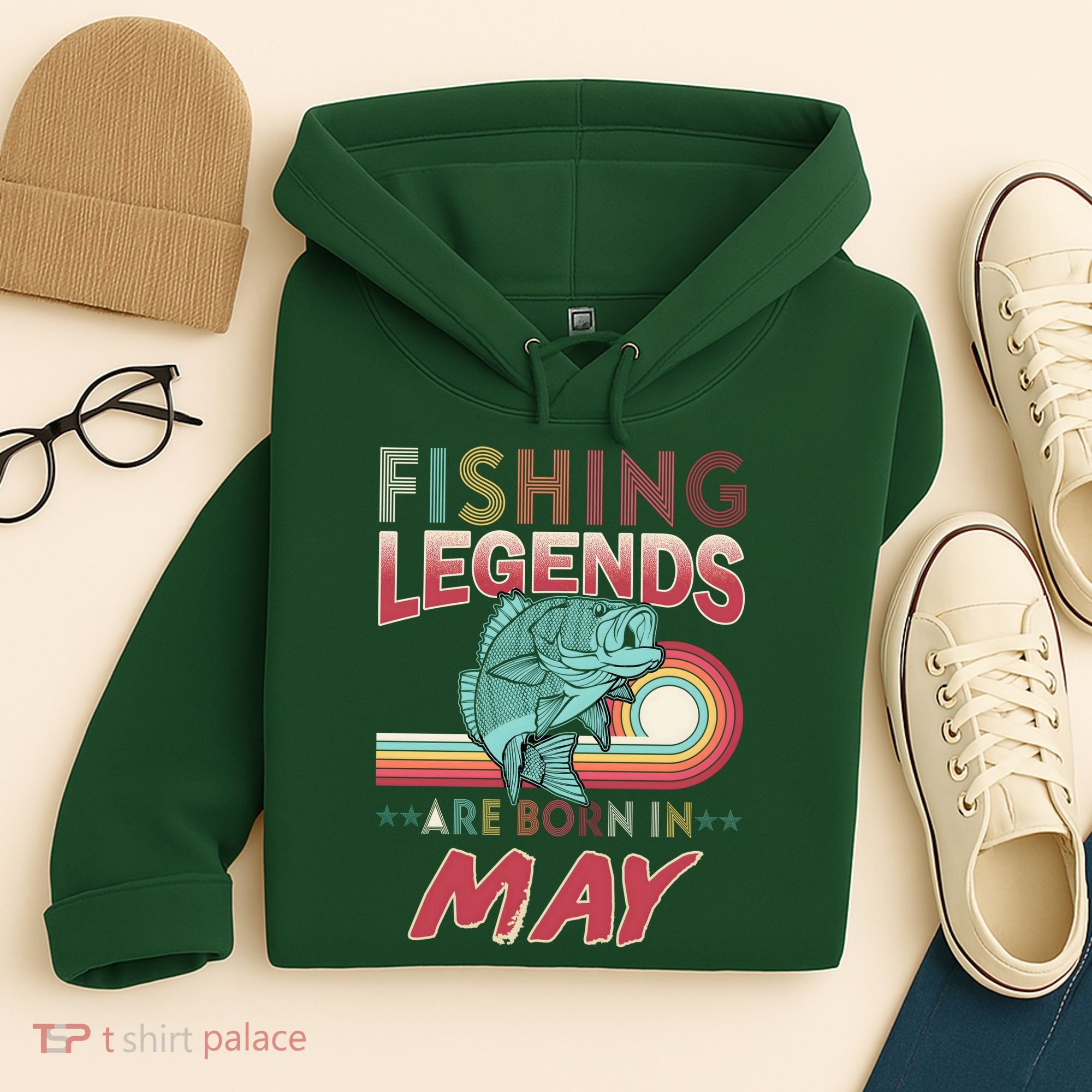Fishing Legends Are Born In May Hoodie