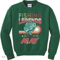 Fishing Legends Are Born In May Kids Sweatshirt thumb 0