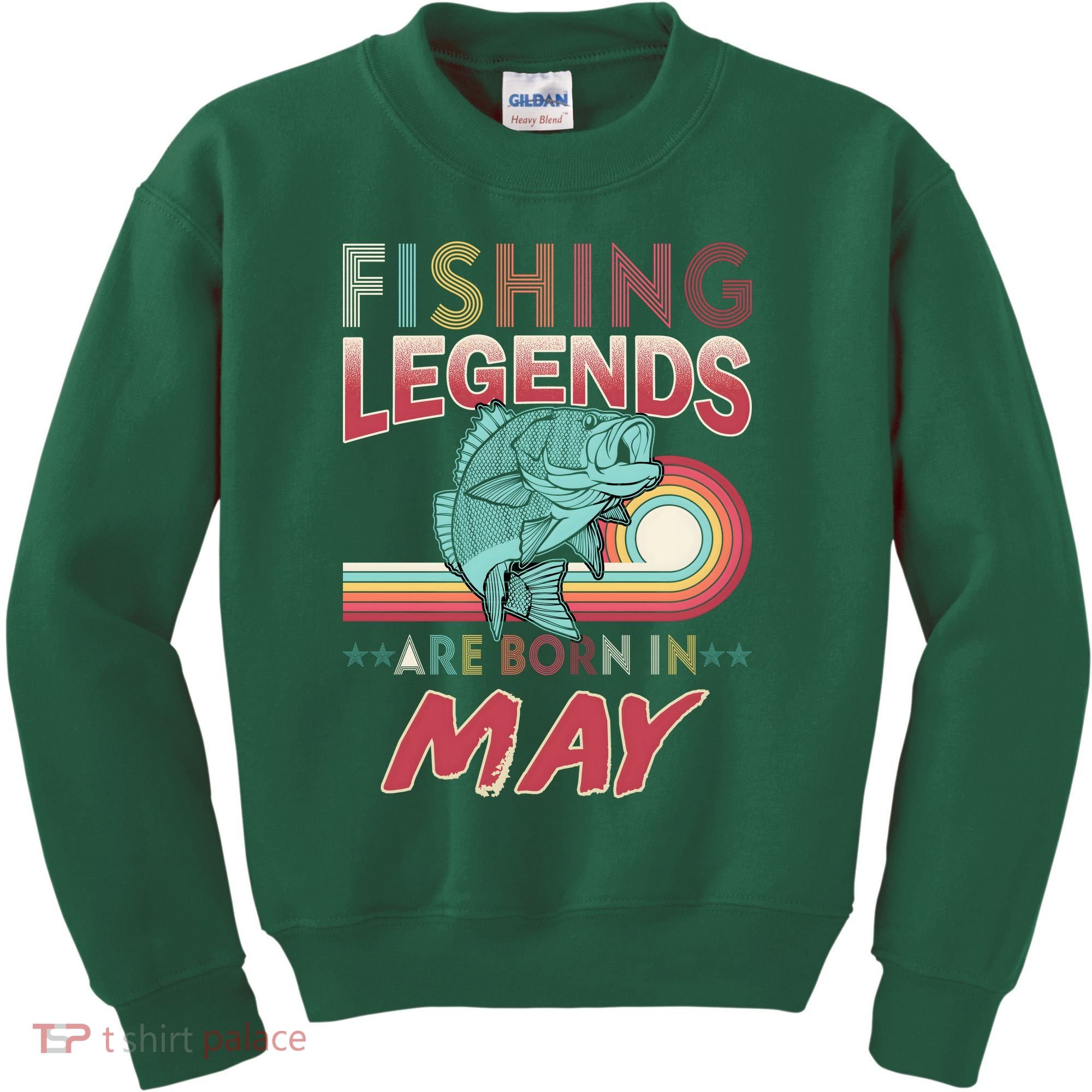Fishing Legends Are Born In May Kids Sweatshirt