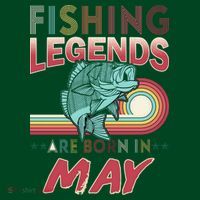 Fishing Legends Are Born In May Kids Sweatshirt thumb 2