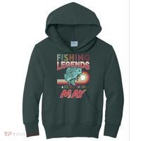 Fishing Legends Are Born In May Kids Hoodie thumb 0