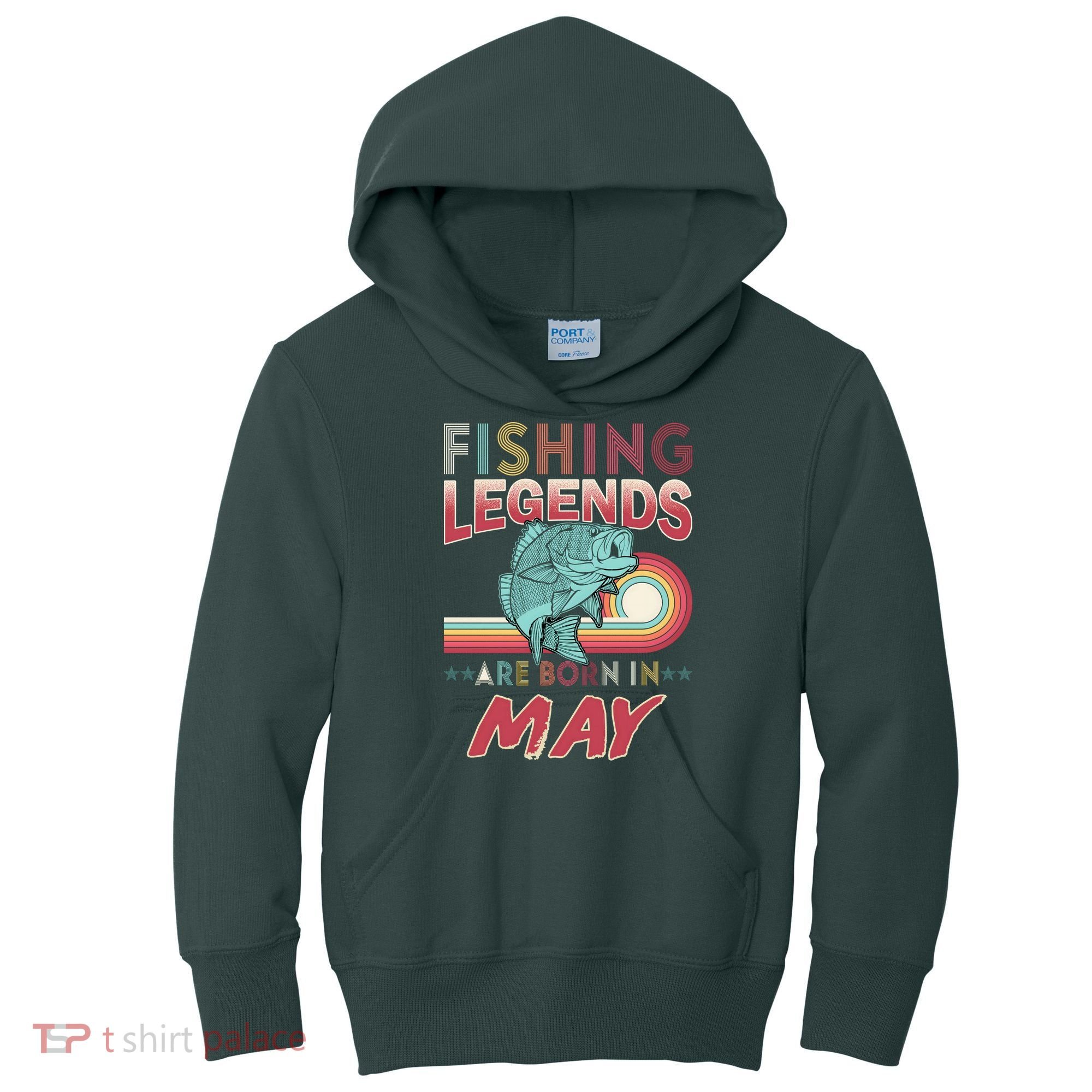 Fishing Legends Are Born In May Kids Hoodie