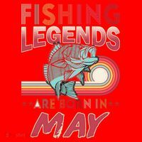 Fishing Legends Are Born In May Santa Hat thumb 1