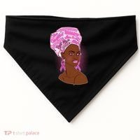 Fight Like A Queen Breast Cancer Awareness USA-Made Doggie Bandana thumb 0