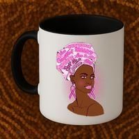 Fight Like A Queen Breast Cancer Awareness Coffee Mug thumb 2