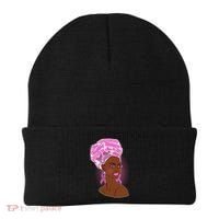 Fight Like A Queen Breast Cancer Awareness Beanie thumb 0