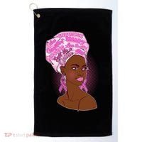 Fight Like A Queen Breast Cancer Awareness Golf Towel thumb 0
