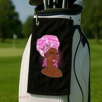 Fight Like A Queen Breast Cancer Awareness Golf Towel thumb 2