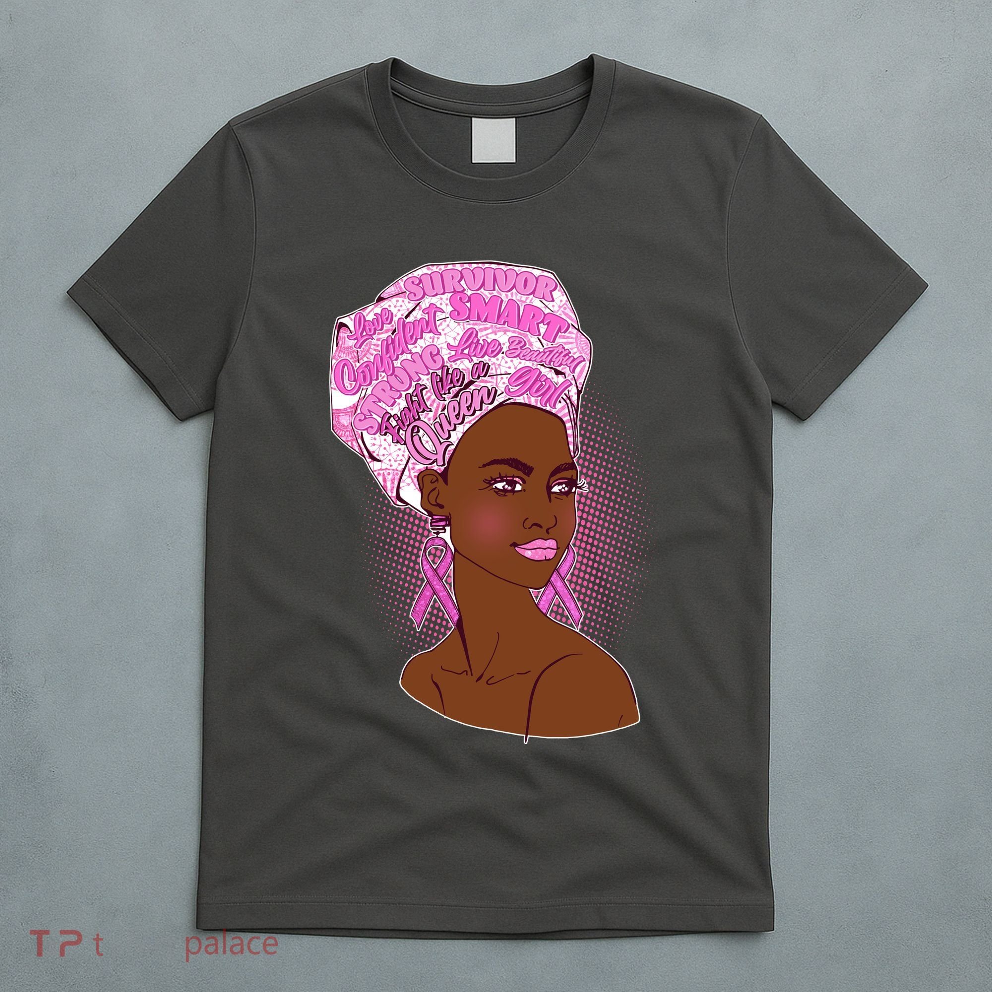 Fight Like A Queen Breast Cancer Awareness T-Shirt