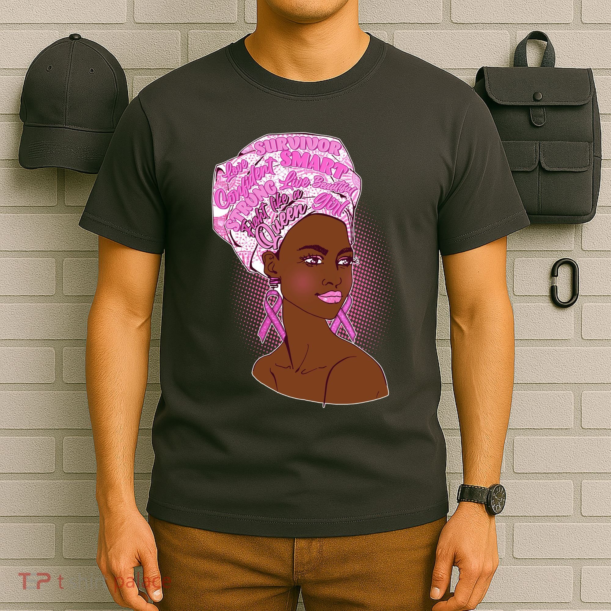 Fight Like A Queen Breast Cancer Awareness T-Shirt