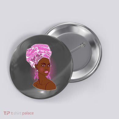 Fight Like A Queen Breast Cancer Awareness Button
