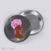Fight Like A Queen Breast Cancer Awareness Button thumb 0