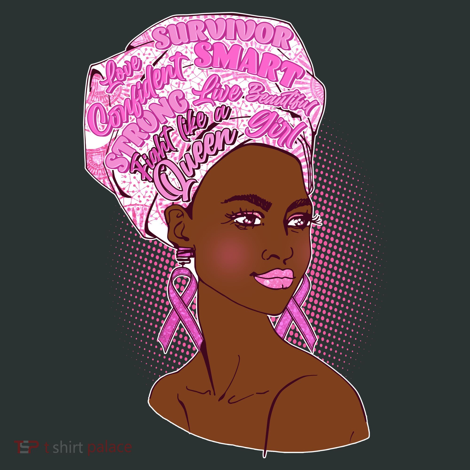Fight Like A Queen Breast Cancer Awareness Coaster