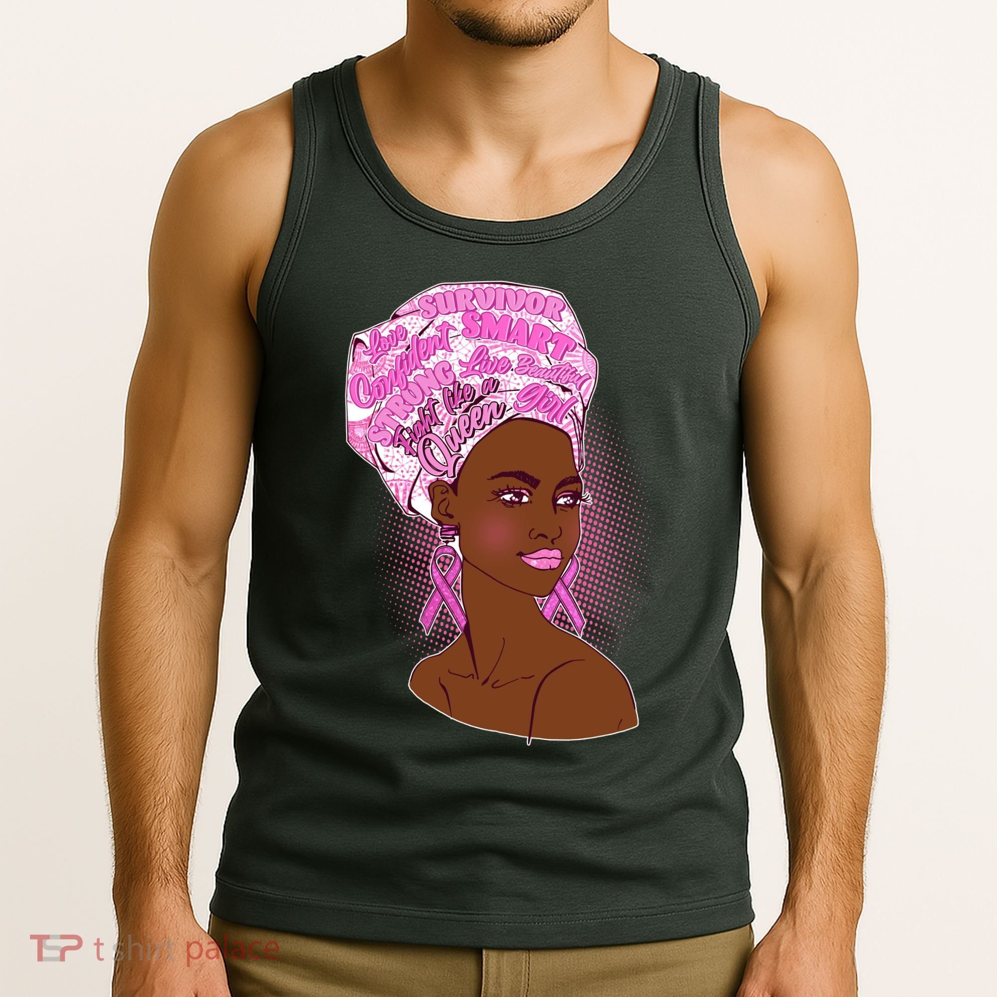 Fight Like A Queen Breast Cancer Awareness Tank Top