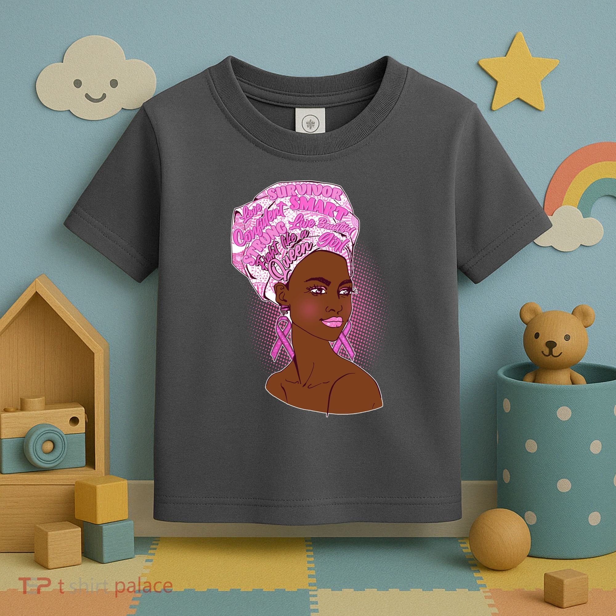 Fight Like A Queen Breast Cancer Awareness Toddler T-Shirt