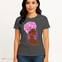 Fight Like A Queen Breast Cancer Awareness Women's T-Shirt thumb 4