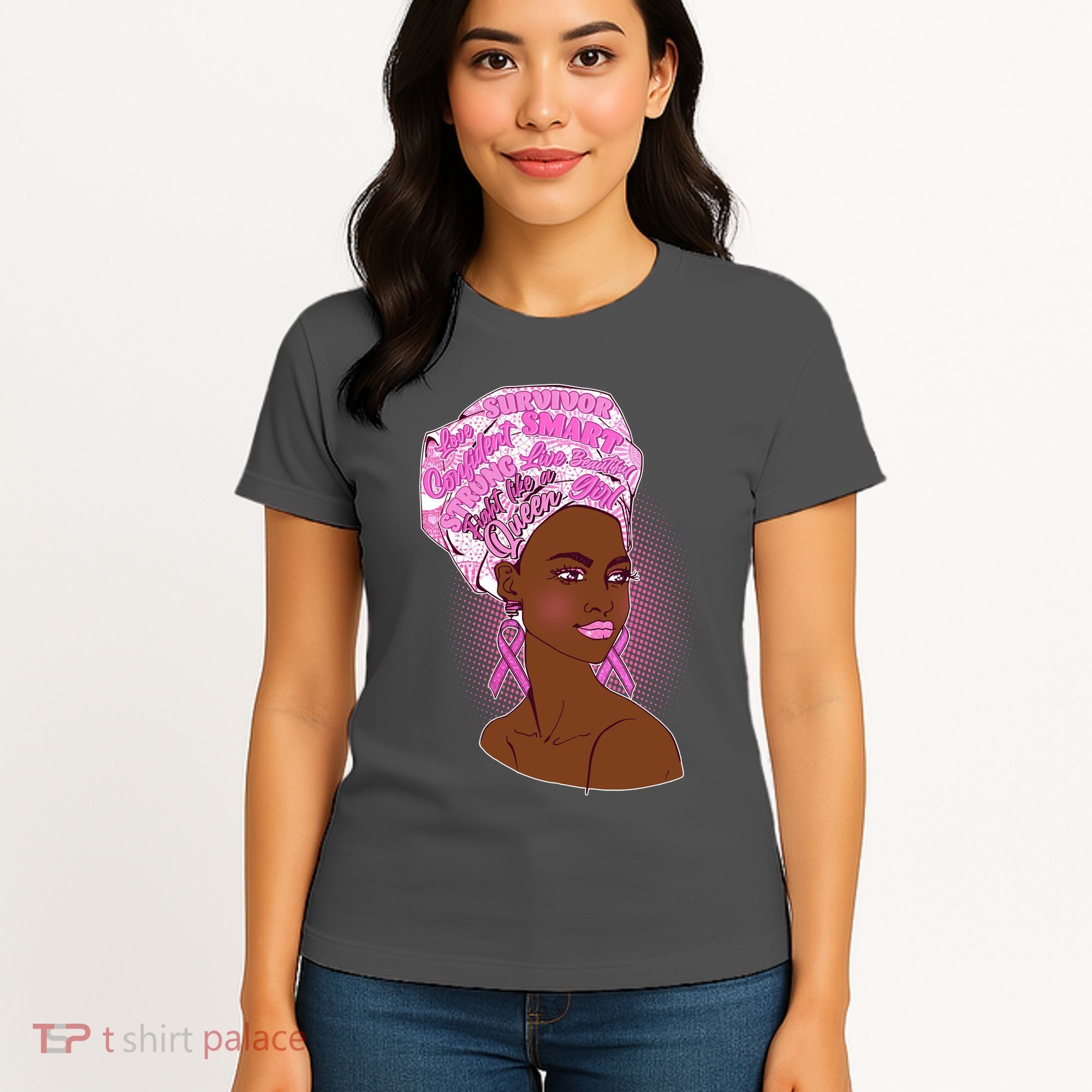Fight Like A Queen Breast Cancer Awareness Women's T-Shirt