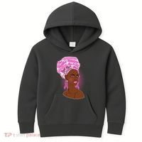 Fight Like A Queen Breast Cancer Awareness Kids Hoodie thumb 0