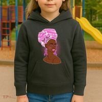 Fight Like A Queen Breast Cancer Awareness Kids Hoodie thumb 3