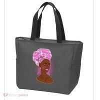 Fight Like A Queen Breast Cancer Awareness Tote Bag thumb 3