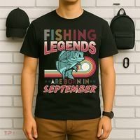 Fishing Legends Are Born In September T-Shirt thumb 6
