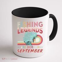Fishing Legends Are Born In September Coffee Mug thumb 1