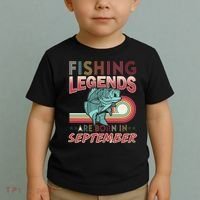 Fishing Legends Are Born In September Toddler T-Shirt thumb 2