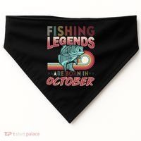 Fishing Legends Are Born In October USA-Made Doggie Bandana thumb 0