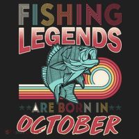 Fishing Legends Are Born In October Hat thumb 2