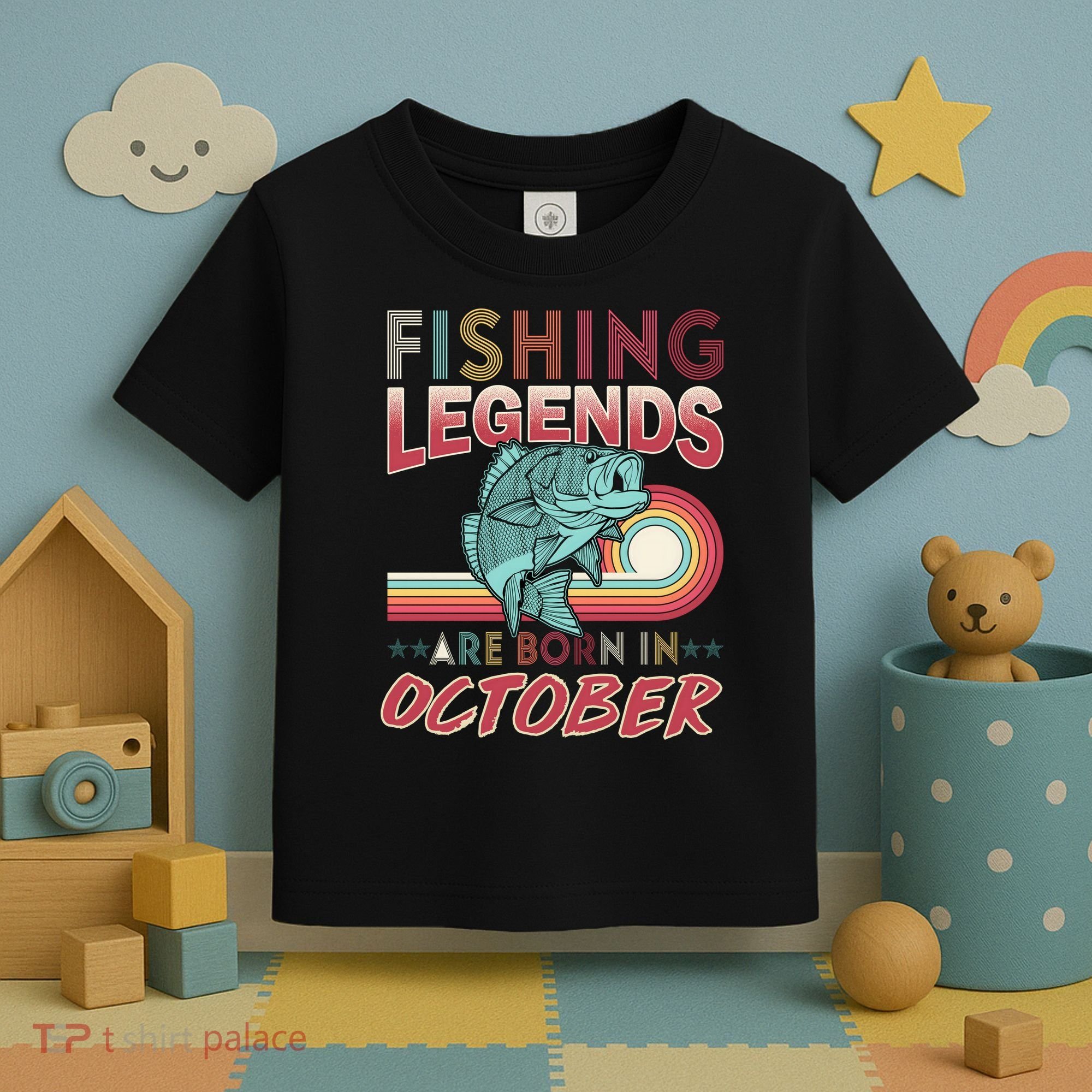 Fishing Legends Are Born In October Toddler T-Shirt