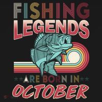 Fishing Legends Are Born In October Toddler T-Shirt thumb 4