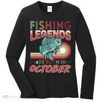 Fishing Legends Are Born In October Women's Long Sleeve Shirt thumb 0