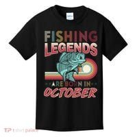 Fishing Legends Are Born In October Kids T-Shirt thumb 0