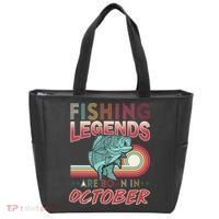 Fishing Legends Are Born In October Tote Bag thumb 0