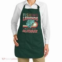 Fishing Legends Are Born In October Apron thumb 2