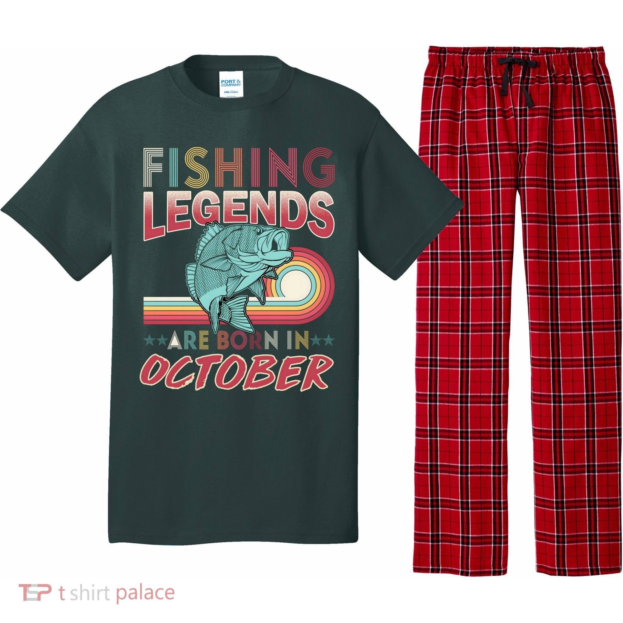 Fishing Legends Are Born In October Pajama Set