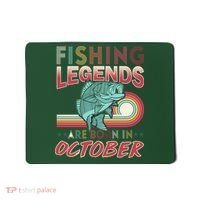 Fishing Legends Are Born In October Mousepad thumb 0