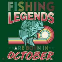 Fishing Legends Are Born In October Mousepad thumb 1