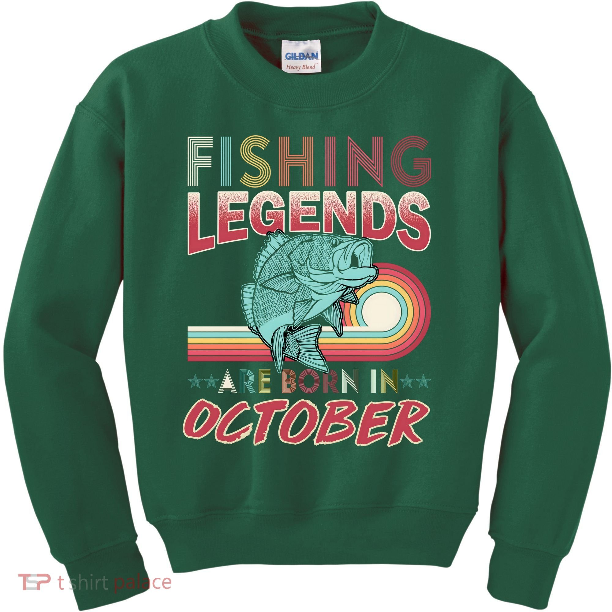 Fishing Legends Are Born In October Kids Sweatshirt