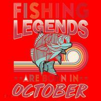 Fishing Legends Are Born In October Santa Hat thumb 1