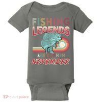 Fishing Legends Are Born In November Baby Bodysuit thumb 0