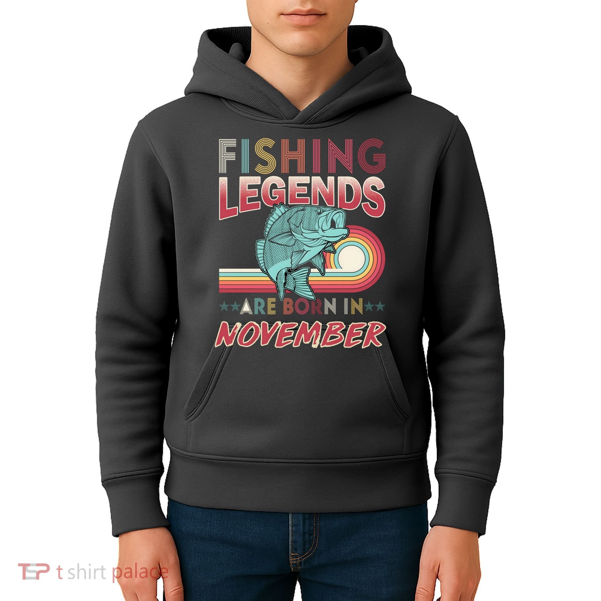 Fishing Legends Are Born In November Kids Hoodie