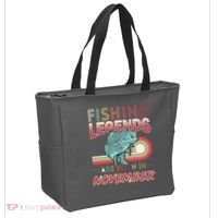 Fishing Legends Are Born In November Tote Bag thumb 2