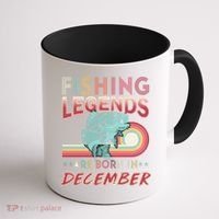 Fishing Legends Are Born In December Coffee Mug thumb 1