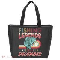 Fishing Legends Are Born In December Tote Bag thumb 0