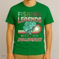 Fishing Legends Are Born In December T-Shirt thumb 3