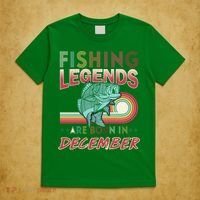 Fishing Legends Are Born In December T-Shirt thumb 5