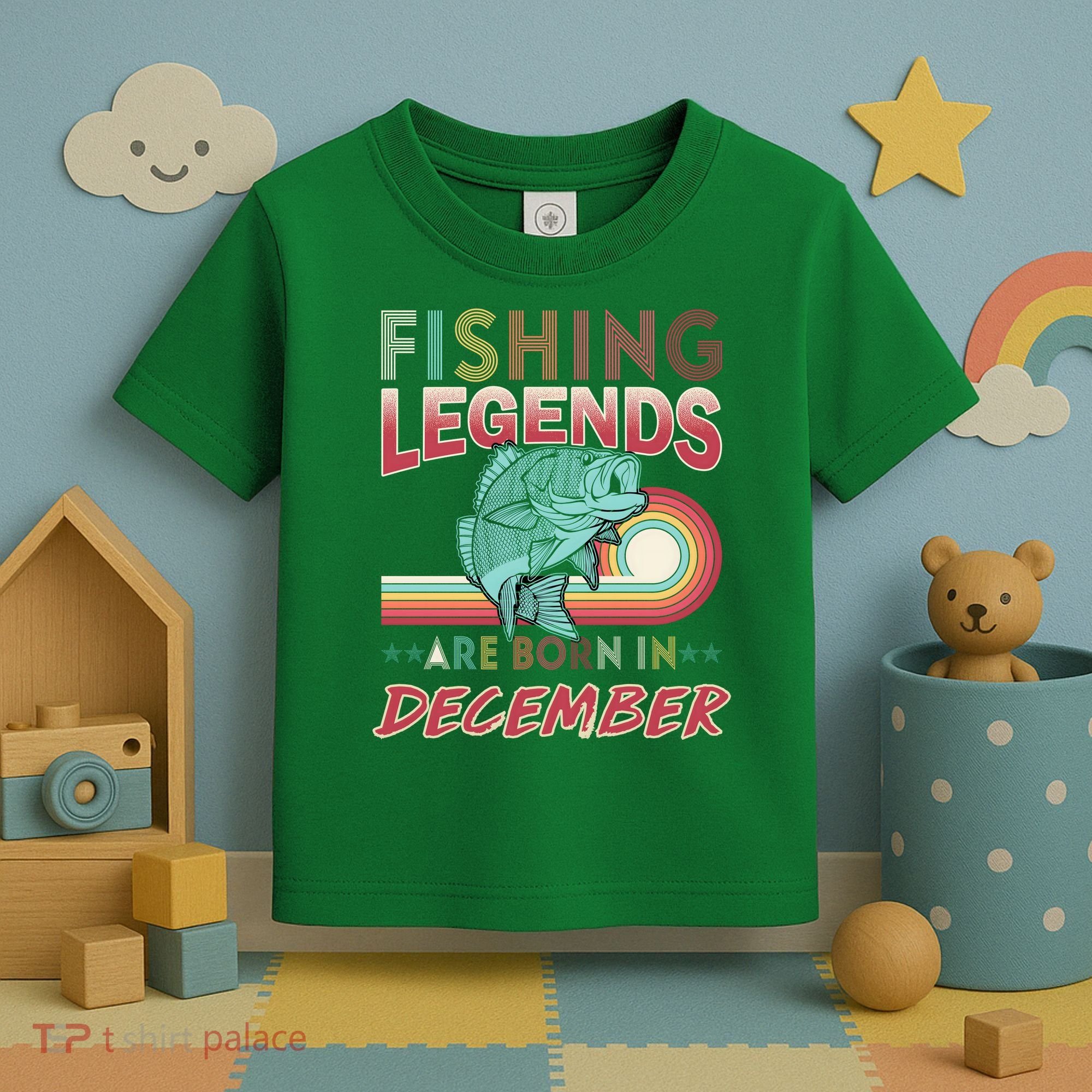 Fishing Legends Are Born In December Toddler T-Shirt